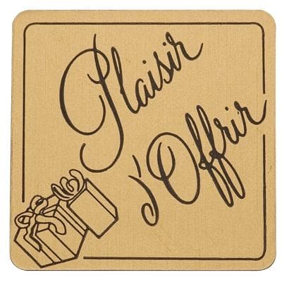 500 Étiquettes "plaisir d'offrir" Or