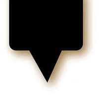 Rectangular plastic spike labels - black or white