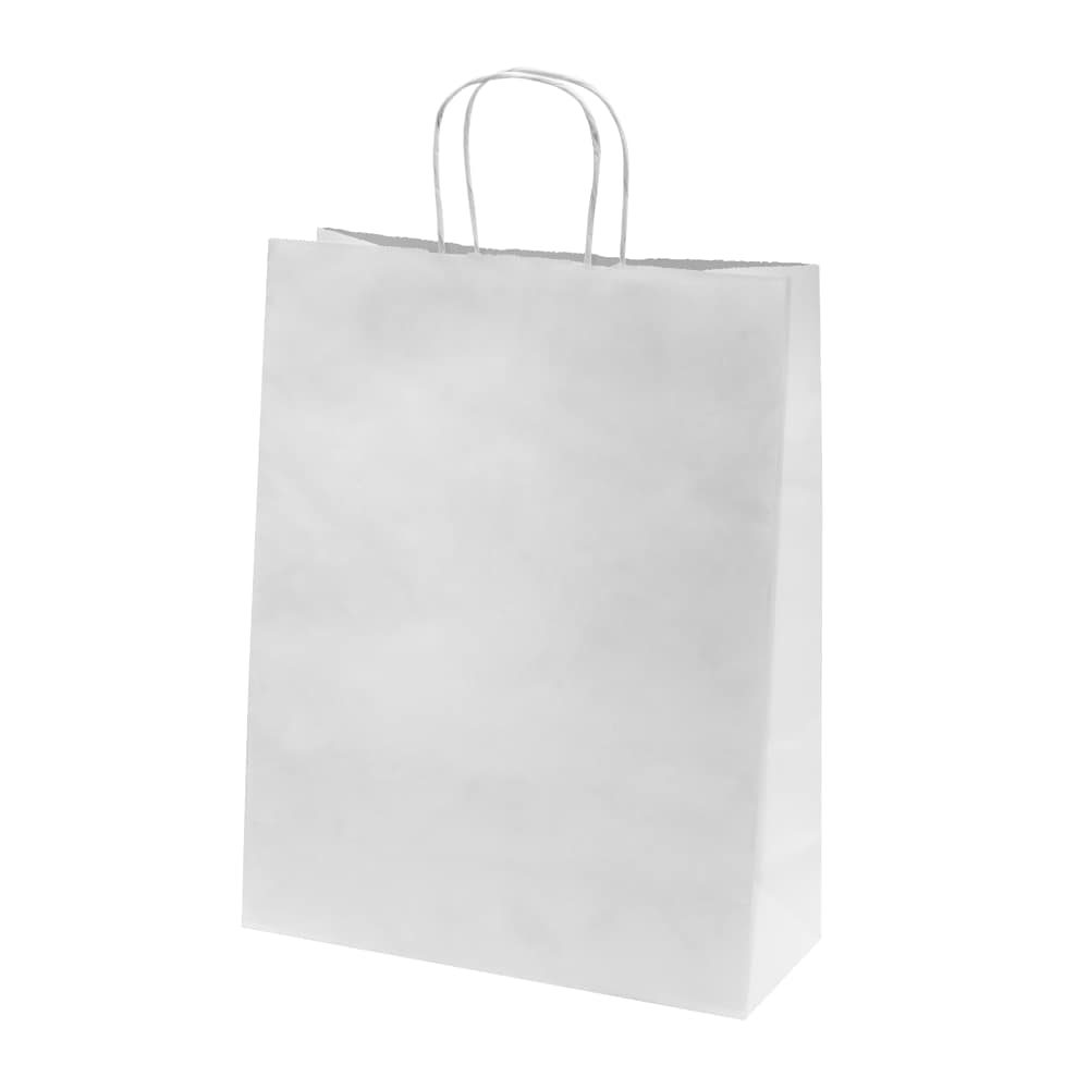 50 sacs kraft Blanc Poignées Torsadées – Image 3