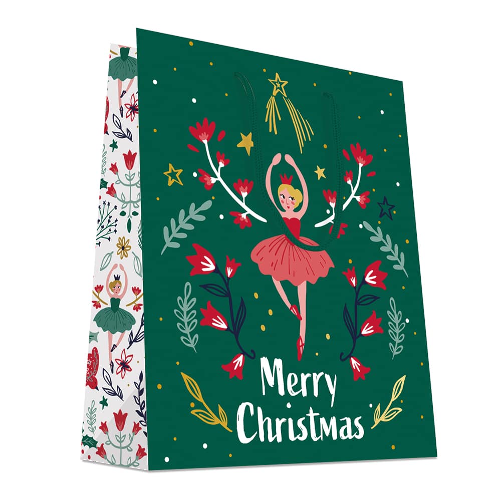 20 Luxury Tote Bags with Rope Handles Nutcracker &amp; Ballerina