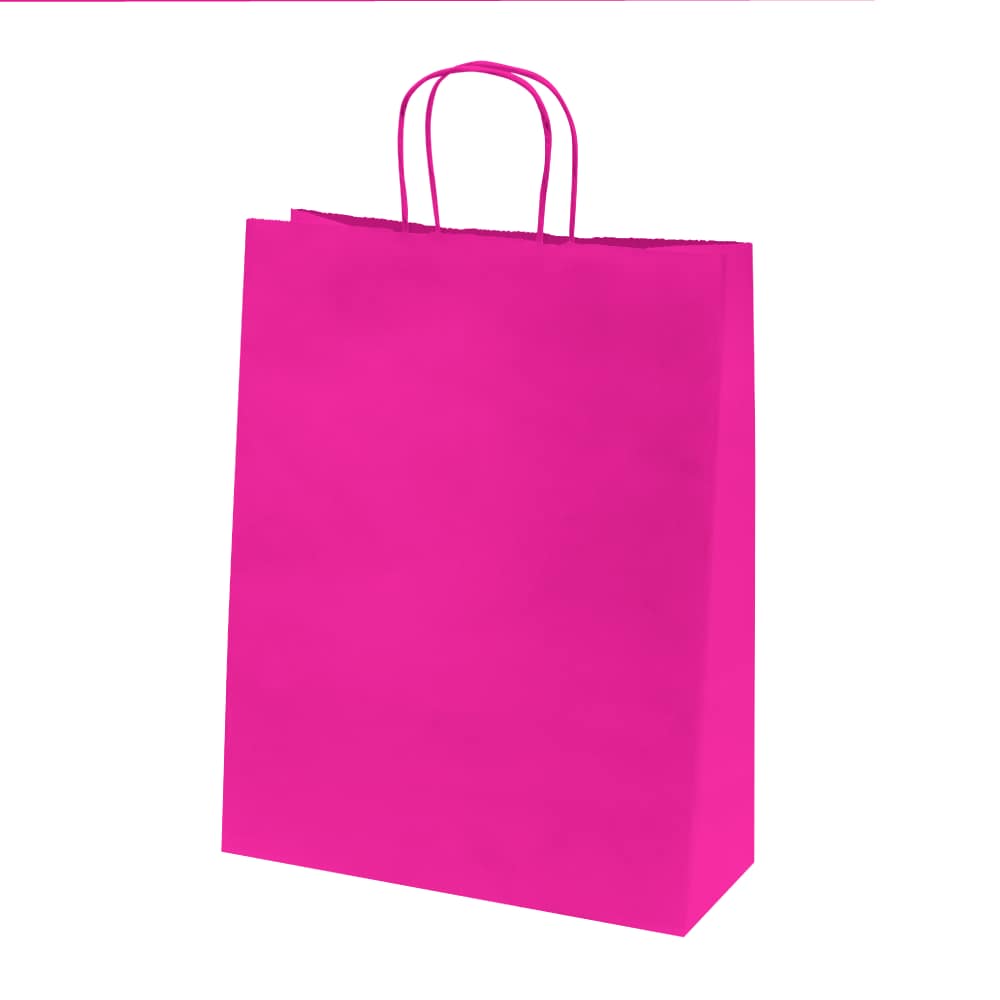 Colorful kraft paper bags with twisted handles – Custom printing – Image 42