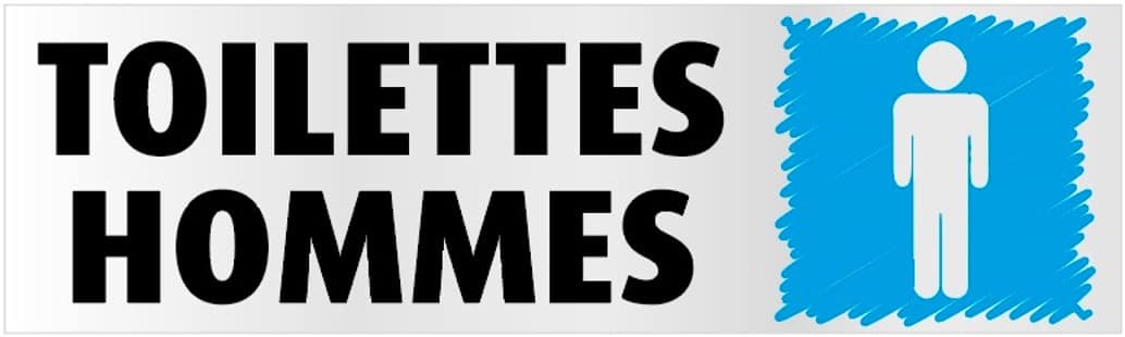 Plaque adhésive "Toilettes homme"