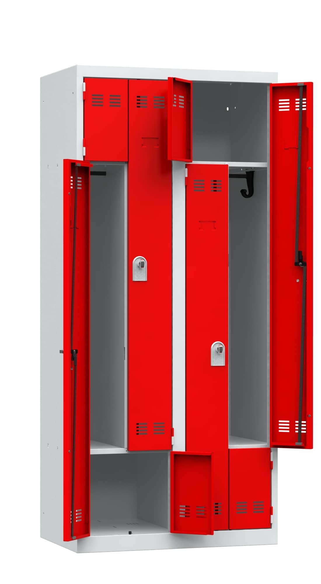 Platzsparende Umkleidekabine, Z-förmige Türen – Bild 11