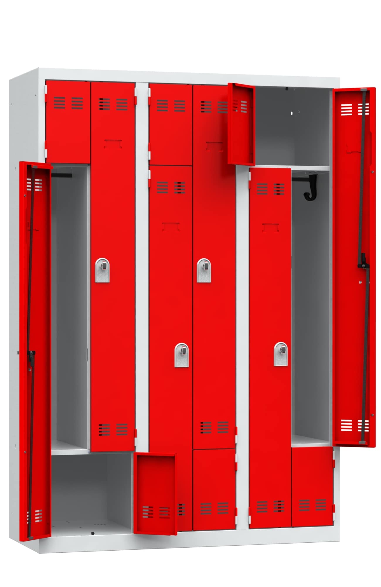 Platzsparende Umkleidekabine, Z-förmige Türen – Bild 20