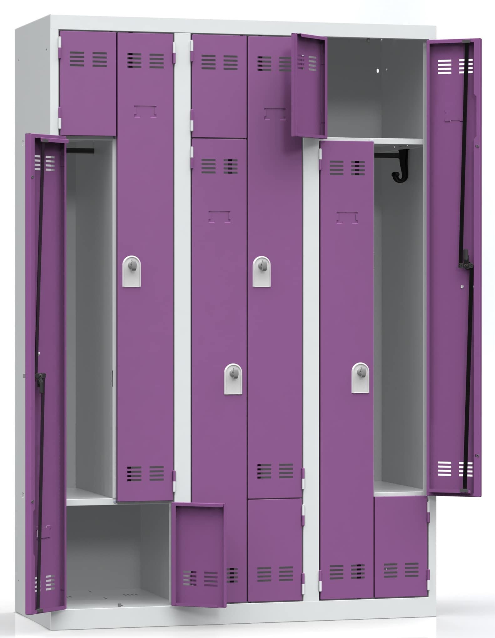 Platzsparende Umkleidekabine, Z-förmige Türen – Bild 27