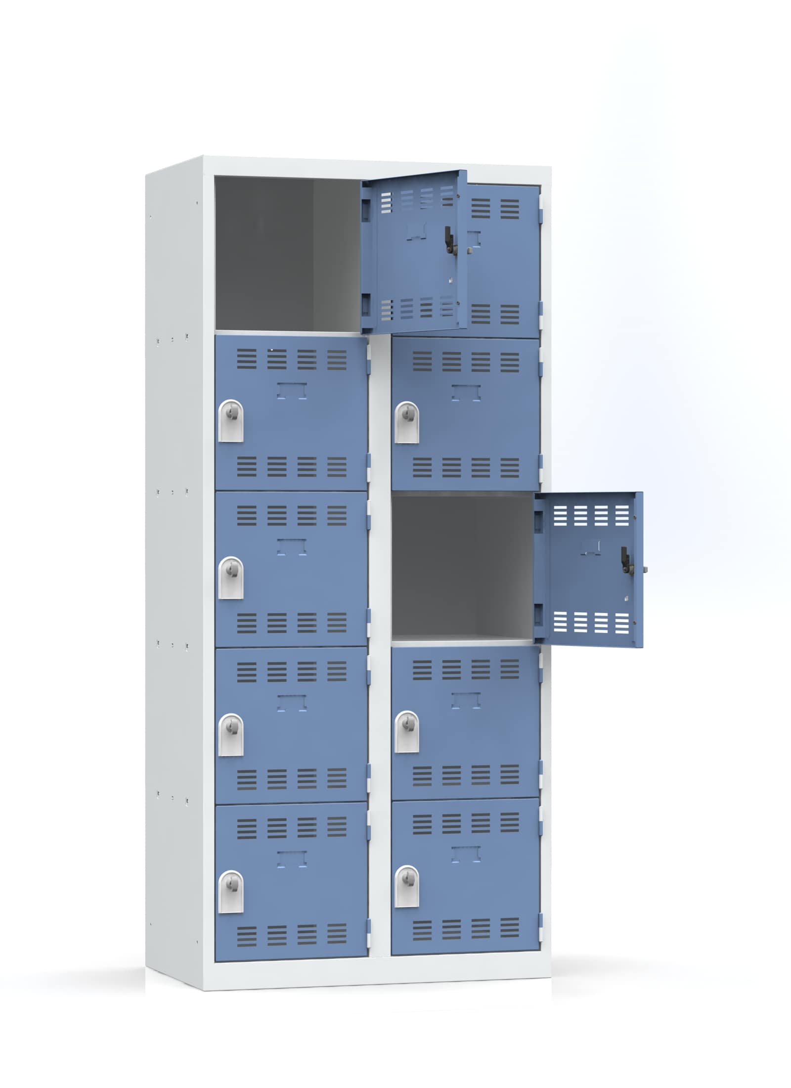 Vestiaire 2 colonnes multicases 80cm monobloc soudé – Image 6