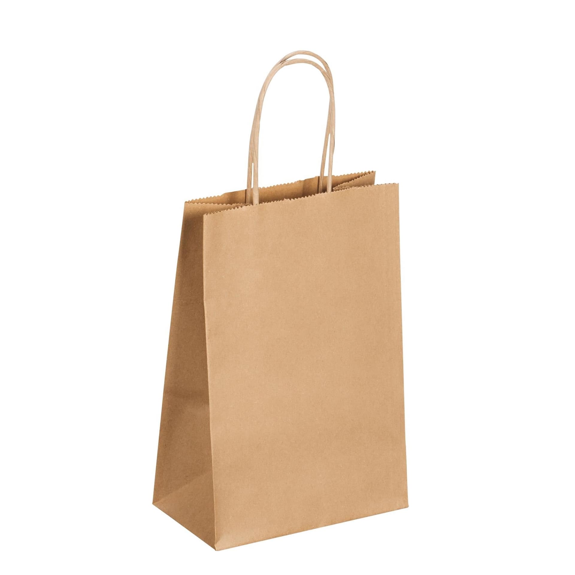 50 sacs kraft Brun Poignées Torsadées – Image 2