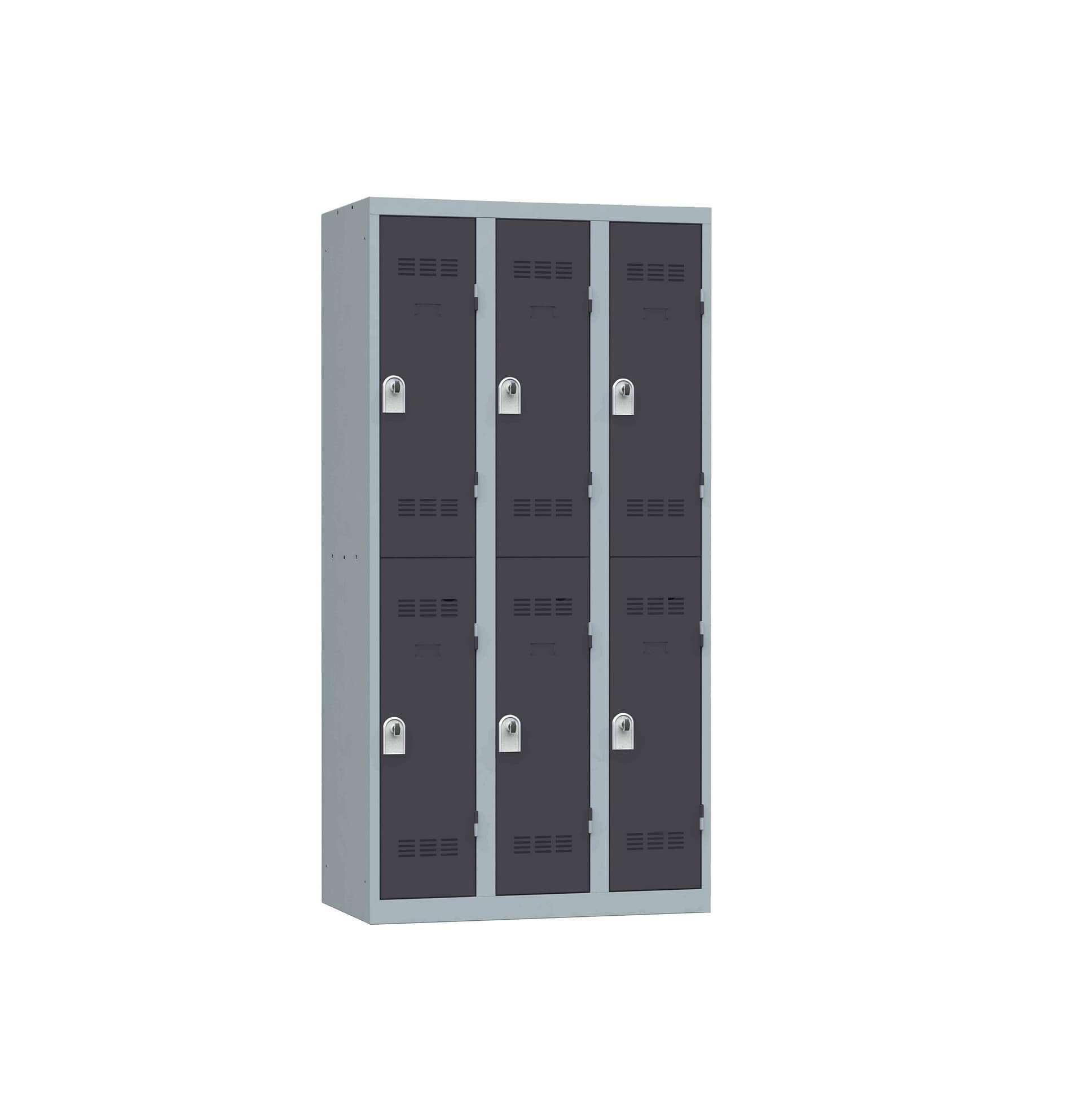 Vestiaire 3 colonnes multicases 90 cm monobloc soudé