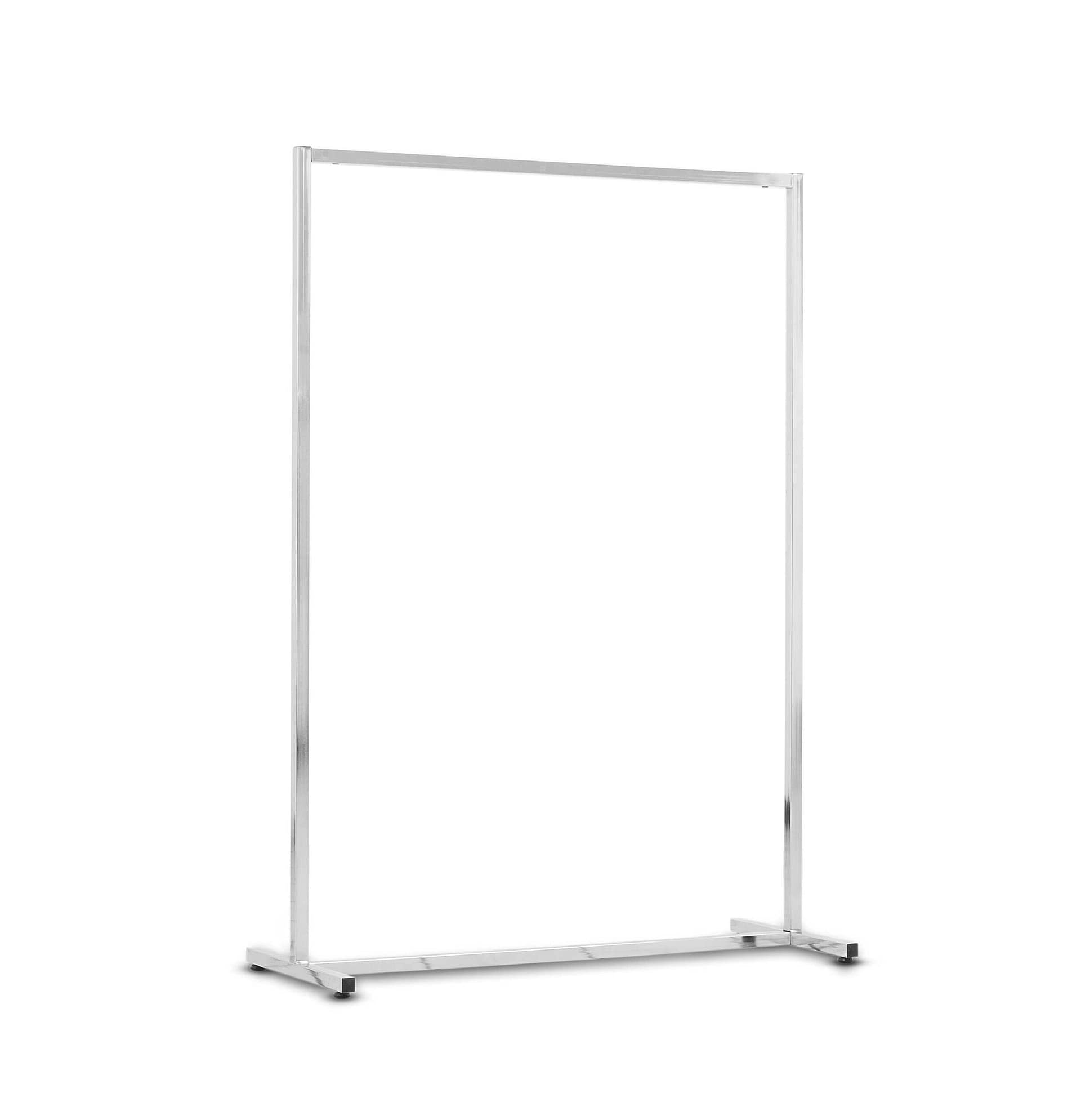 Chrome-plated shop clothes rack, W 85 x D 45 x H 155 cm