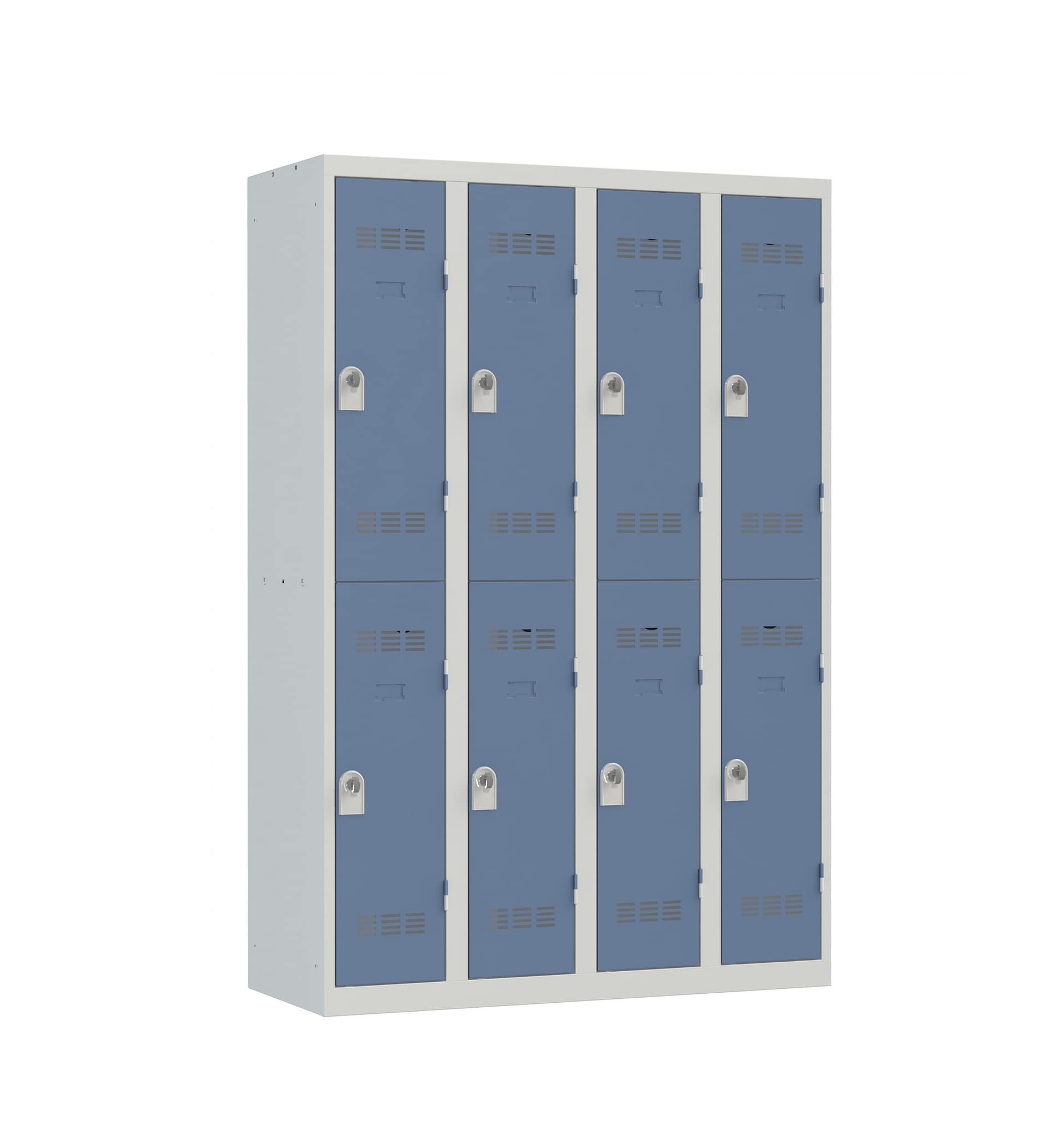4-column, multi-compartment locker, 120 cm, one-piece welded