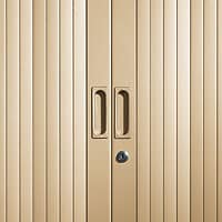 One-piece, single-color wardrobe with sliding doors, H.198 cm – Image 5