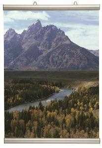 Aluminum poster holder profile, 60 cm wide