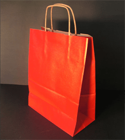 Sac papier kraft Rouge L24xP12xH31 cm x50