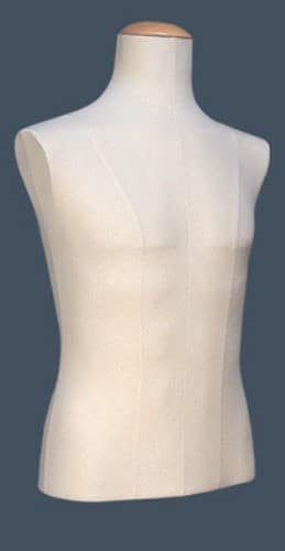 Herren-Schneiderpuppe, Größe M, aus beigefarbenem Jersey-Stoff