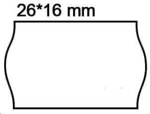 7,500 labels, 26x16 cm, white