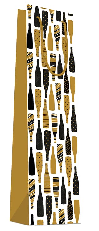 Flaschentasche mit Flaschenmotiv, 11 x 11 x 39 cm x 20