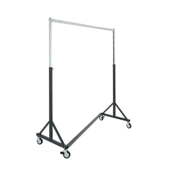 Z-shaped industrial straight clothes rack, height adjustable, 140 cm wide