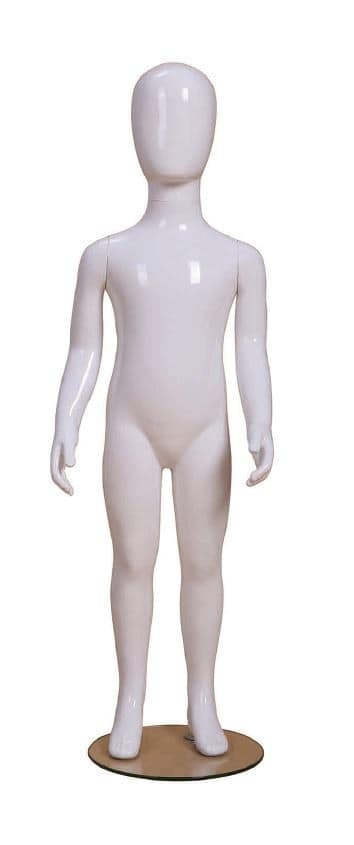 Mannequin enfant 6 ans blanc mat