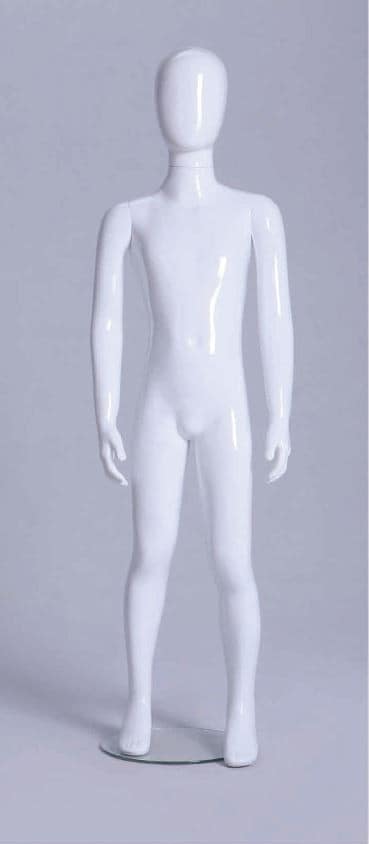 Mannequin enfant 8 ans blanc mat