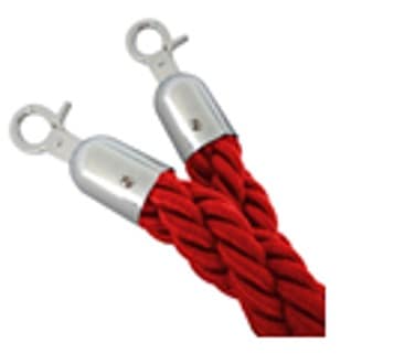 2 m langes rotes und verchromtes Kabel