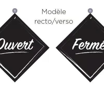 Pancartes signalétiques à ventouse – PVC – 16 × 16 cm