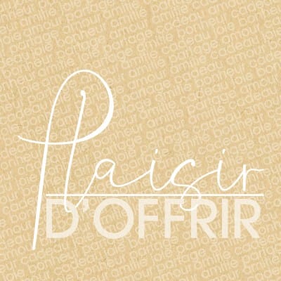 500 Étiquettes "Plaisir d'offrir" carré