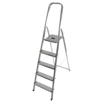 5-step aluminum stepladder – Lightweight, sturdy and foldable