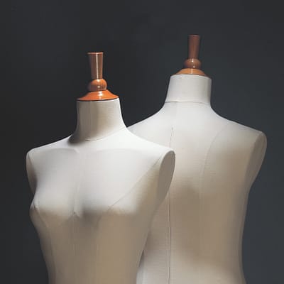 Small Women's Dress Form in Beige Jersey Fabric