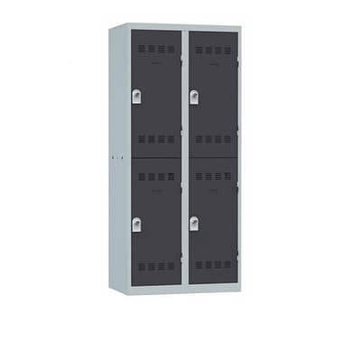 Vestiaire 2 colonnes multicases 80cm monobloc soudé
