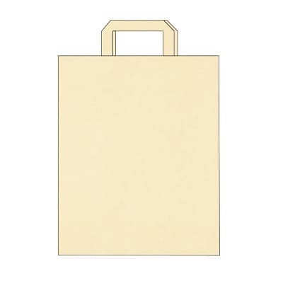 Kraft paper bags with flat handles – 1-color printing