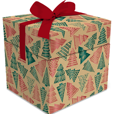 Christmas fir tree gift box x25 – 2 sizes available