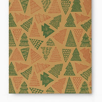 Sachets cadeau Forêts Noël x 250 – Kraft brun lisse 70 g/m²