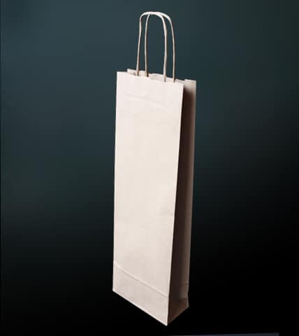 Sac bouteille papier kraft Brun L14xP8xH38 cm x50