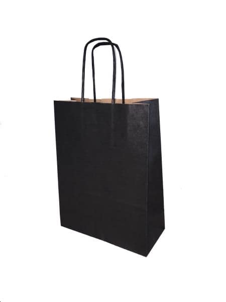 Black kraft paper bag L18xP8xH24 cm x50