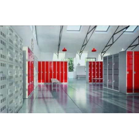 Vestiaire 2 colonnes monobloc soudé industrie propre – Image 2