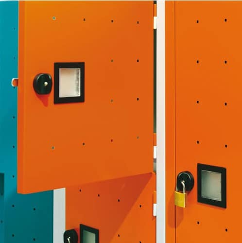 Vierfarbiger Metallschrank mit mehreren Fächern – 2 oder 4 Fächer – Abbildung 2
