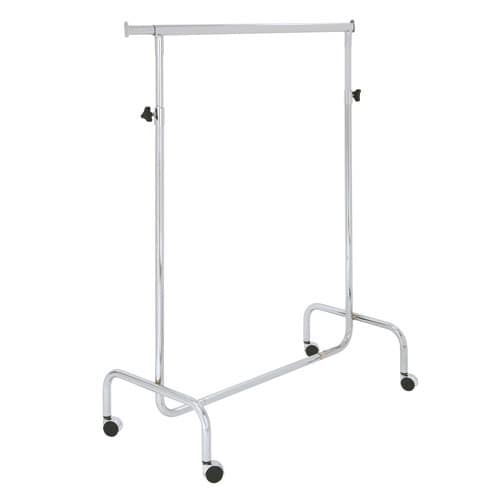 Penderie droite chromée Hauteur réglable L.150 cm