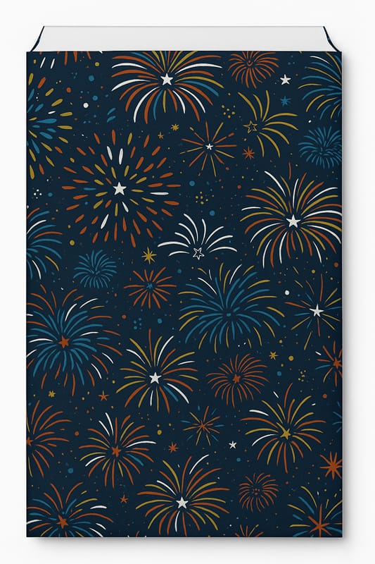 Sachets cadeau Noël Fireworks x 250 – Papier couché 60 g/m²