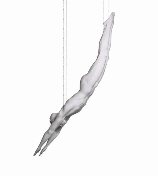 Mannequin sportif homme plongeur blanc