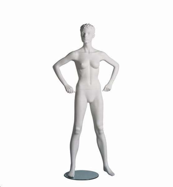 Mannequin sportif femme fitness B blanc