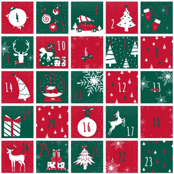 Sachets cadeau Noël Calendrier x 250 – Papier couché 60 g/m² – Image 2