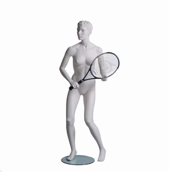 White tennis woman sports model