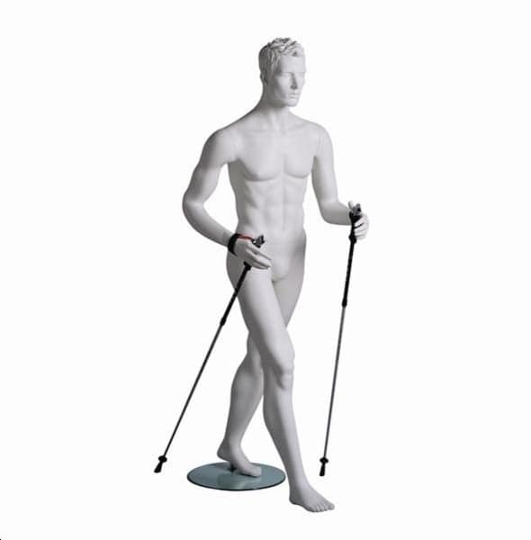 Weißer männlicher Sportmodel-Wanderer