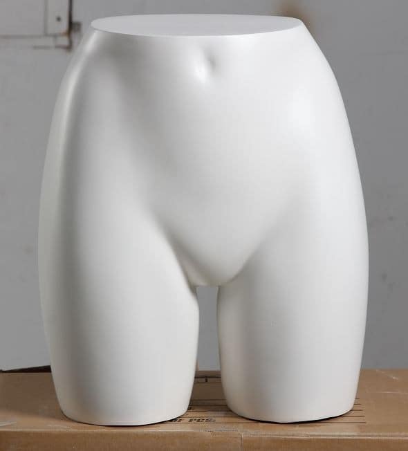 Matte white female buttocks