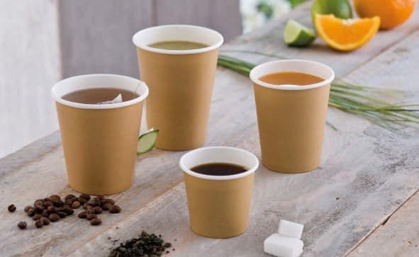 50 Brown cardboard cups