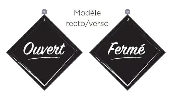 Pancartes signalétiques à ventouse – PVC – 16 × 16 cm