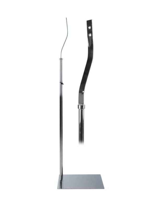 Pied base alu pour buste torso fixation dos