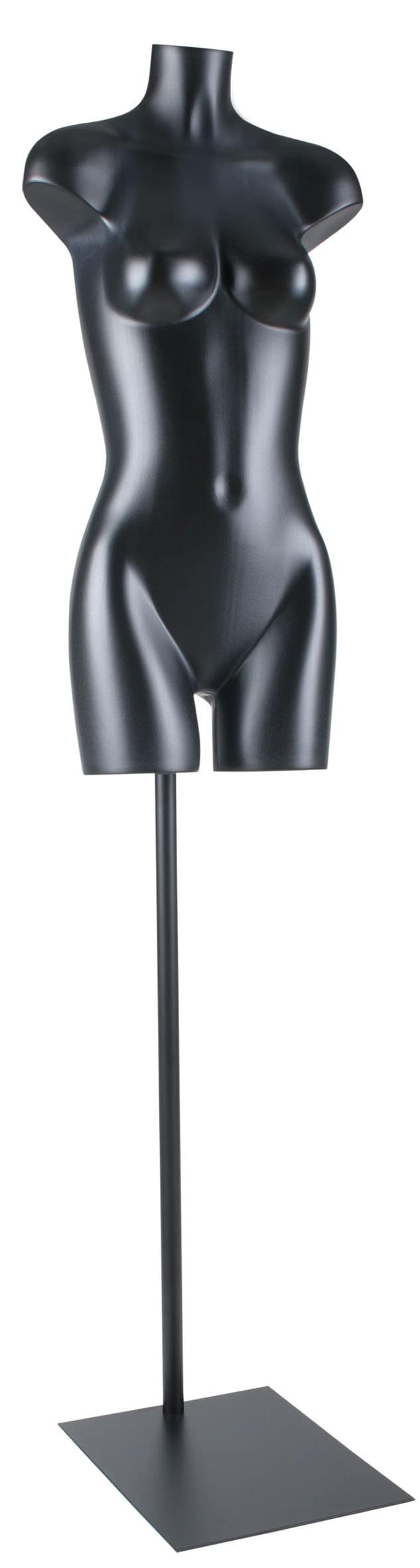 Pied base noir pour buste torso fixation dos