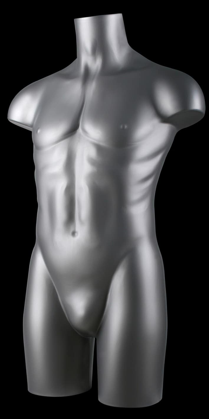 Buste torso homme gris champagne