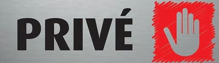 Plaque adhésive "PRIVÉ"